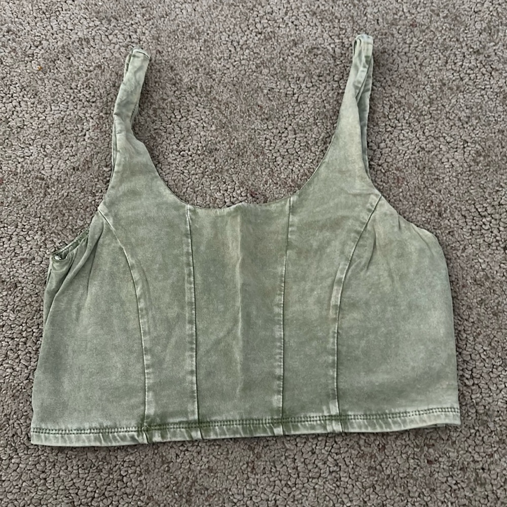 Green Cropped Cami